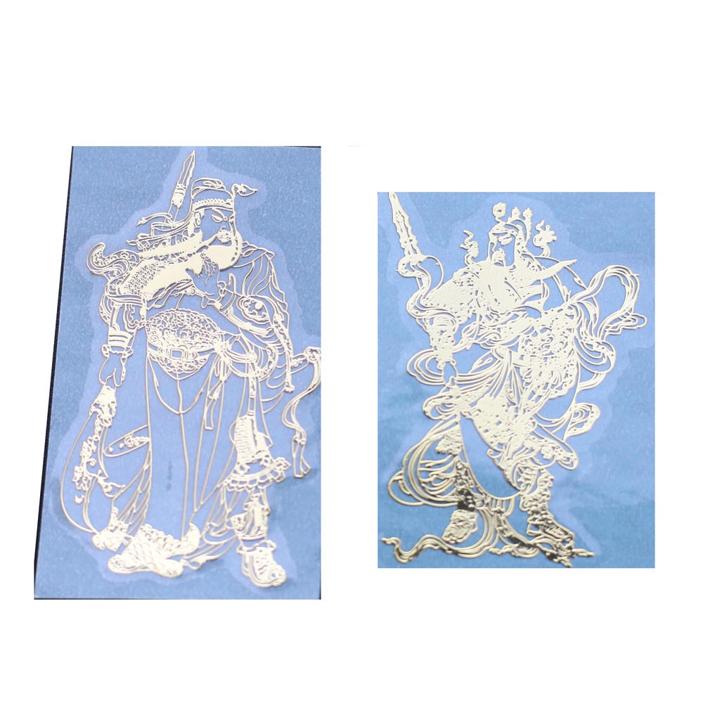 [Ốp điện thoại di động DIY] cửa God Guan Gong nhãn dán kim loại Guan Yu nhãn dán kim loại broadsword