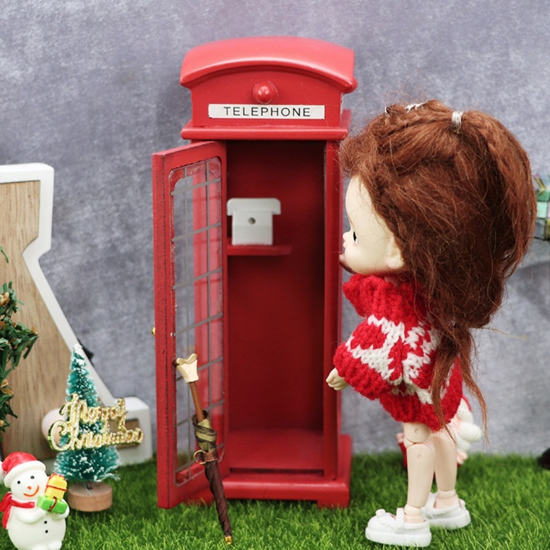 Đồ trang trí Điện Thoại Anh Quốc Mini Dùng Trang Trí Tiểu Cảnh