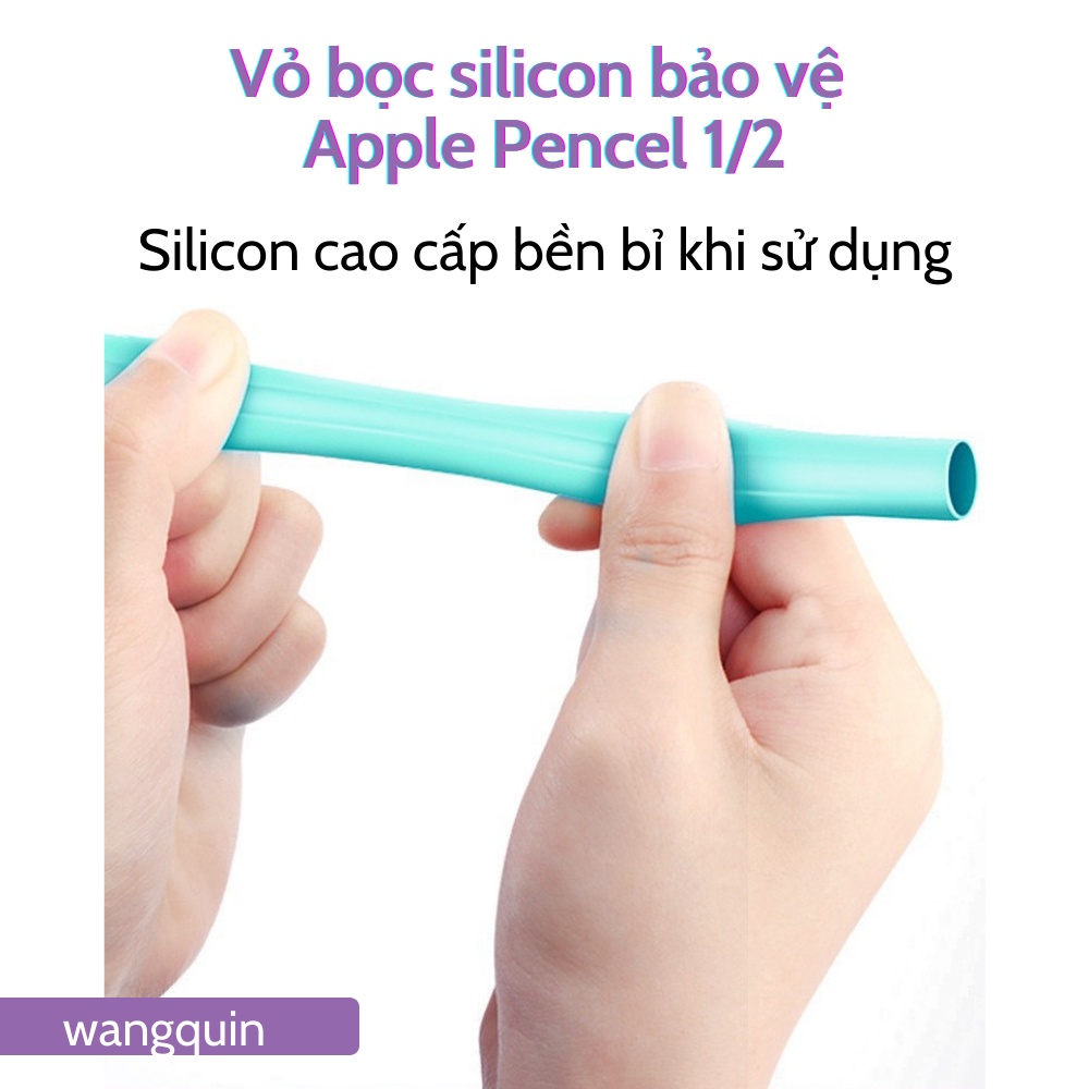 Vỏ bao ốp silicon case bút cảm ứng pencil Gen 1 và Gen 2 - Vỏ bọc bảo vệ bút cảm ứng cao cấp siêu mỏng đủ màu