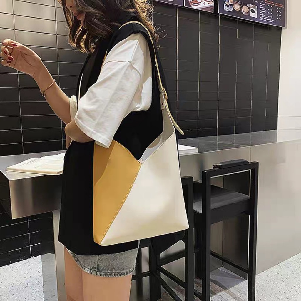 [Tặng Kèm Ví Nhỏ]Túi Xách da Cut - Out Bag trẻ trung