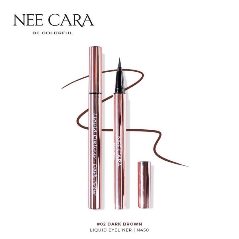 Bút kẻ mắt nước đầu mảnh chống nước LIQUID EYELINER NEE CARA N450