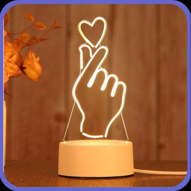 Đèn ngủ 3d SENDING LOVE LÃNG MẠN hiện đại, thu hút - Led trang trí đẹp ấn tượng - Món quà xinh dành tặng người thân yêu