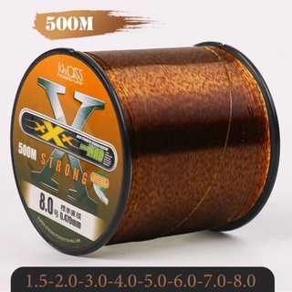 Cước câu cá 500m cao cấp Cước tàng hình X Strong line màu nâu vàng X5