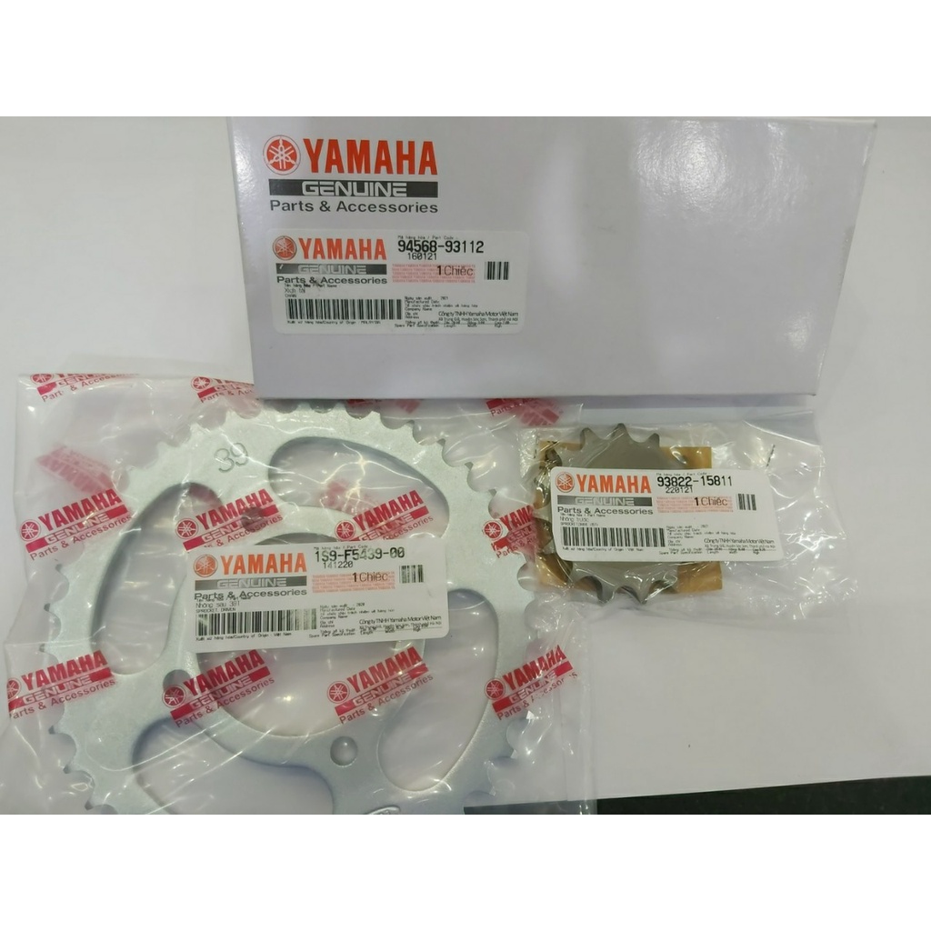 Bộ nhông sên Exciter 4 số  chính hãng Yamaha