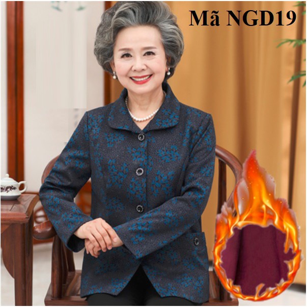 Áo khoác lót lông người già, người lớn tuổi NGD19