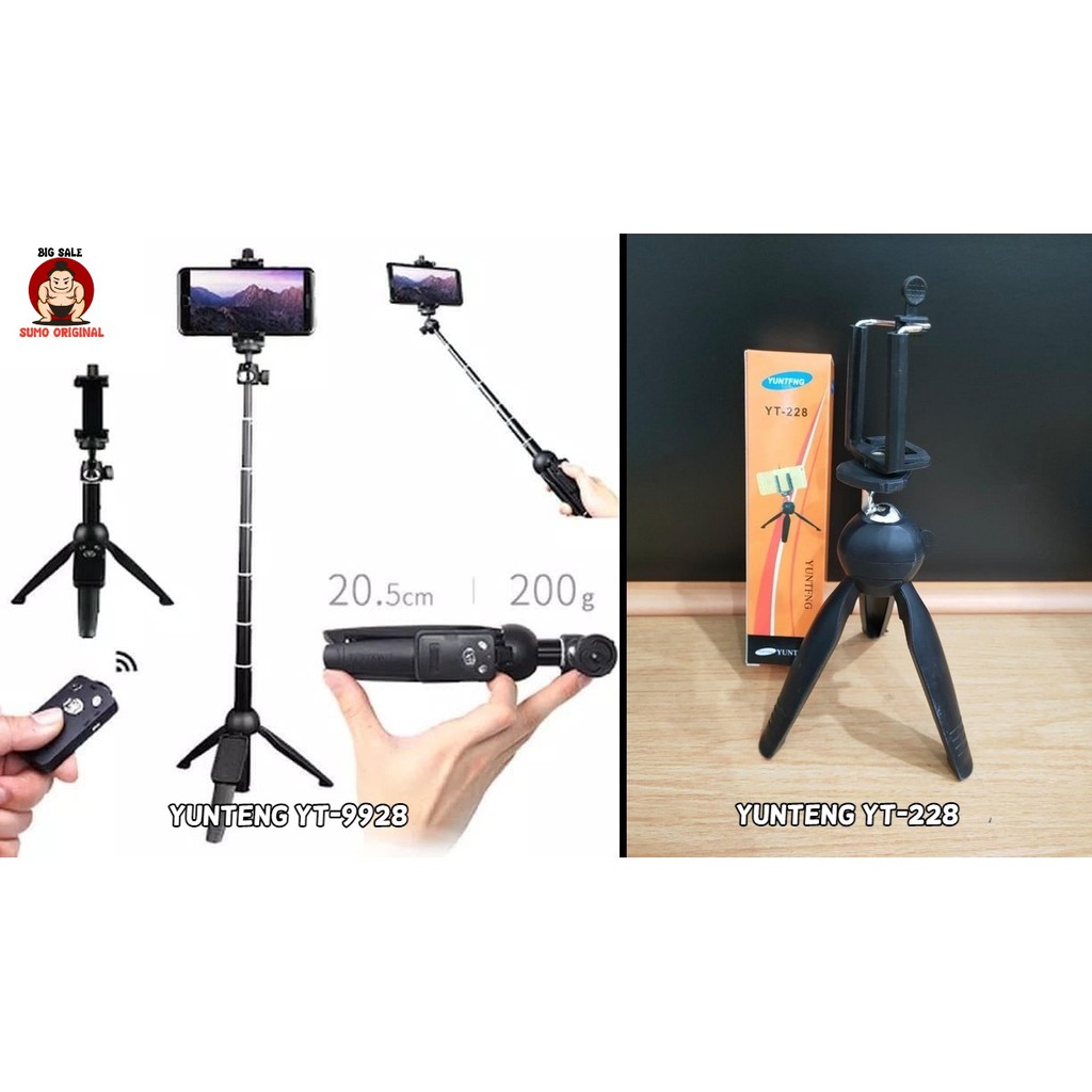 YUNTENG Gậy Ba Chân Kết Nối Bluetooth 2 Trong 1 Yt-9928