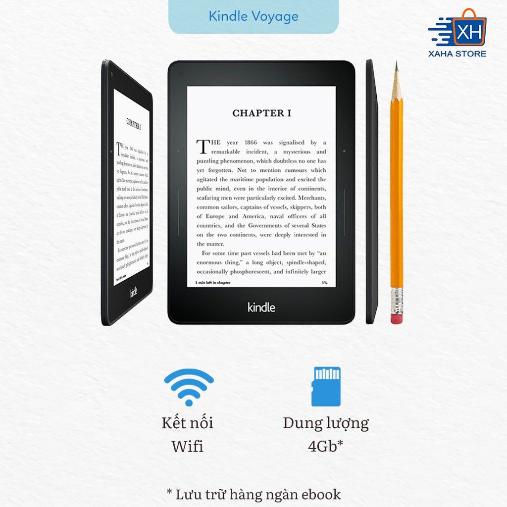 Máy đọc sách Kindle Voyage - like new 99,99% [ Mua kèm túi chống sốc giá 0đ ]