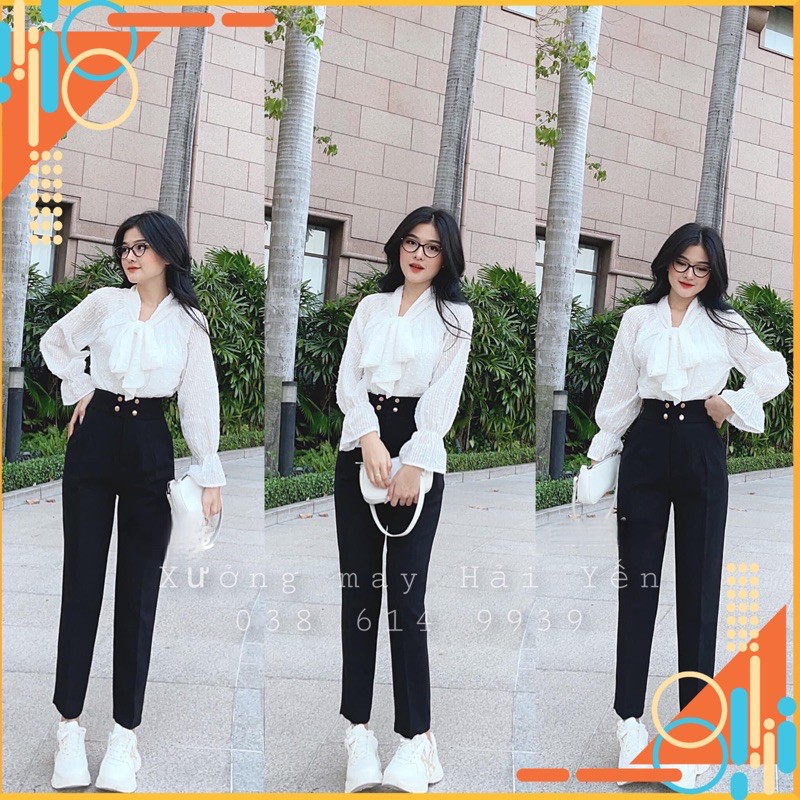 [FRS 50K] Quần Tây cạp cao 4 cúc hót vải đẹp 268