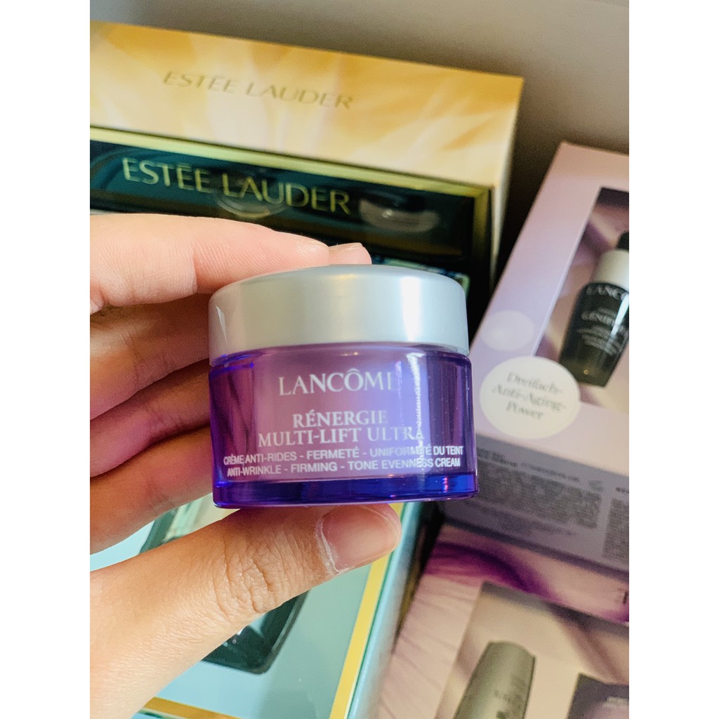 (MINI 15ml) Kem dưỡng Lancome tím Renergie Multilift Ultra tách set