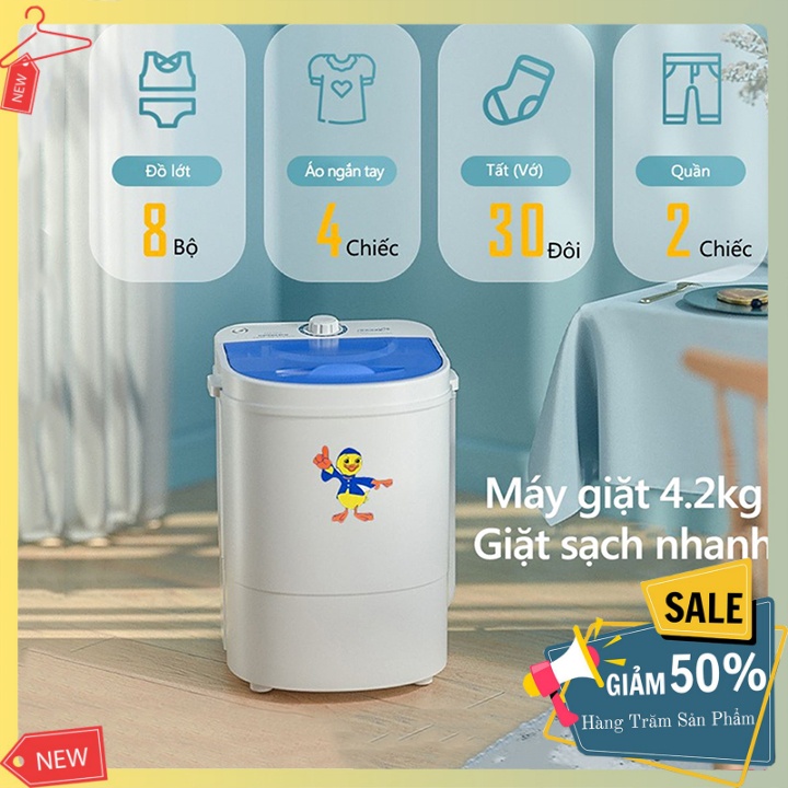 Máy giặt mini, giặt quần áo nhỏ, áo trắng, đồ cho bé nhỏ gọn tiện lợi
