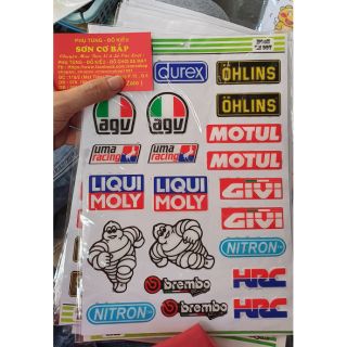 Tem nổi dán xe máy 2 con michelin