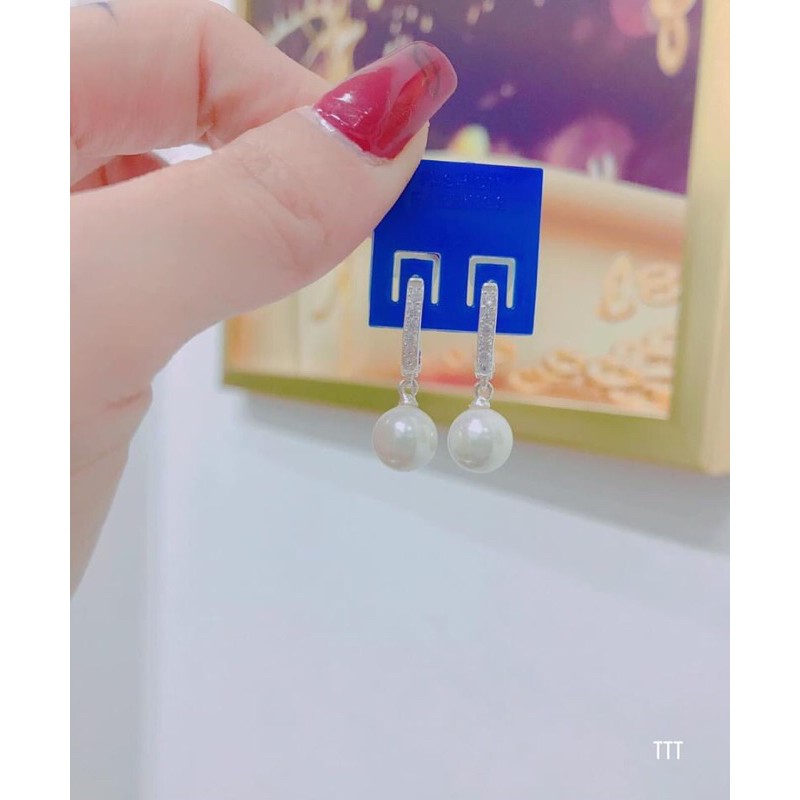 FREE SHIP BÔNG TAI TREO TRAI BẠC TA