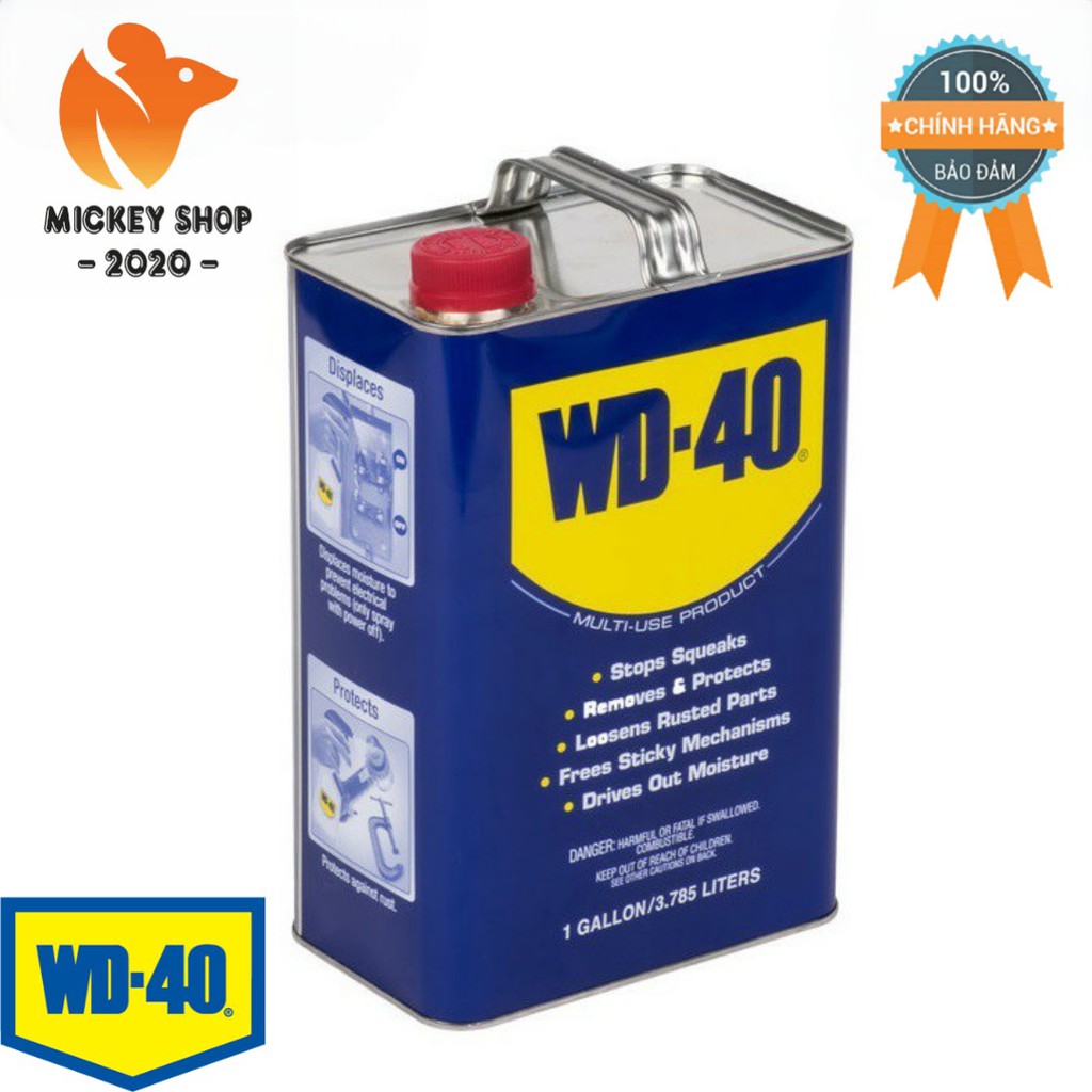 [ CHUYÊN DỤNG ] Chất Bôi Trơn Làm Sạch Thẩm Thấu Chống Ăn Mòn WD-40 1 Gallon 3.785 lít - CHÍNH HÃNG