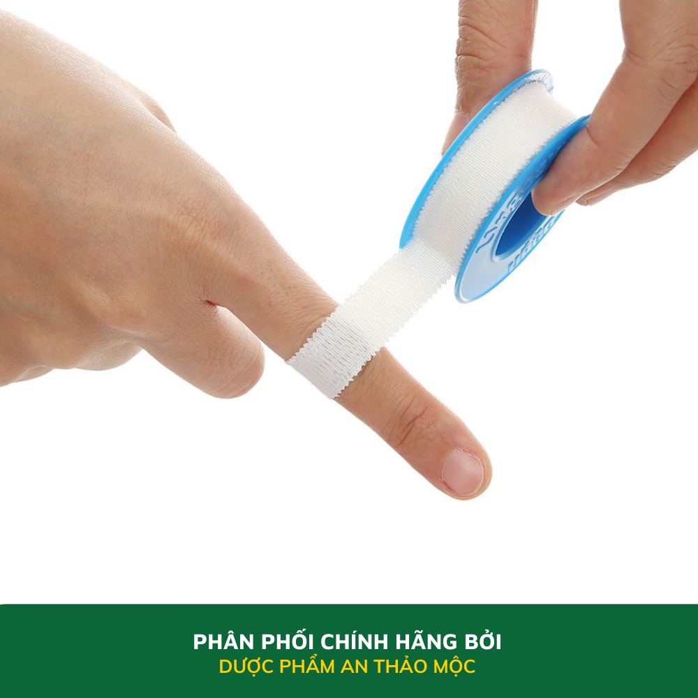 Băng dính cuộn vải lụa y tế TANAPHAR Ugotana hỗ trợ cố định catheter kim truyền thông thoáng độ dính cao dễ xé