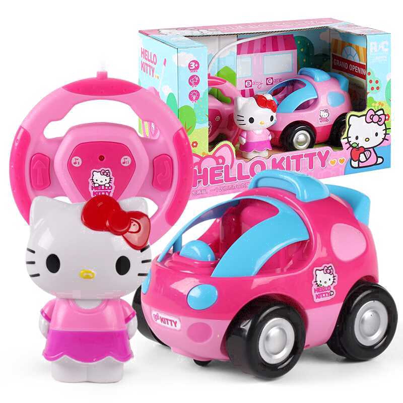 Đồ chơi xe điều khiển từ xa hình hello kitty / doremon đáng yêu cho bé