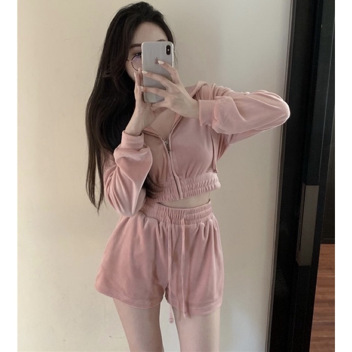 Set áo quần thể thao pink Ulzzang