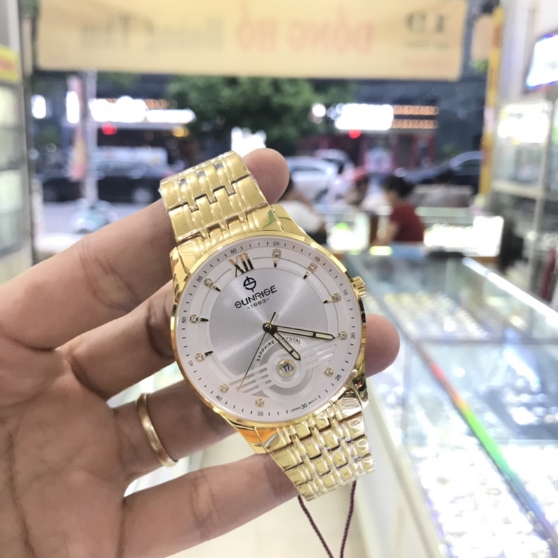 Đồng hồ nam SUNRISE 1226SA Full hộp, thẻ chính hãng, Kính Saphire chống xước