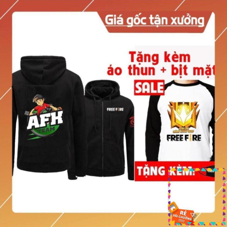 [SALE] [SALE GIÁ GỐC] Áo Khoác Free Fire team AFK TẶNG BỊT MẶT ÁO THUN FF