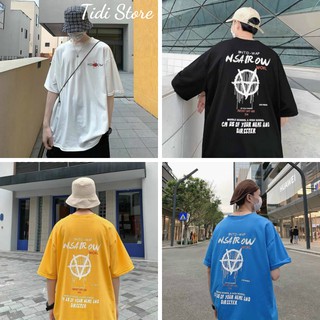 Áo thun nam nữ NSROW uniex áo thun form rộng vải cotton co giãn 4 chiều thoải mái