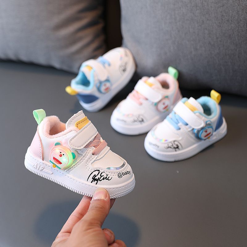 Giày Thể Thao Quai Dán Đế Mềm Thời Trang Dành Cho Trẻ 0-2 Tuổi