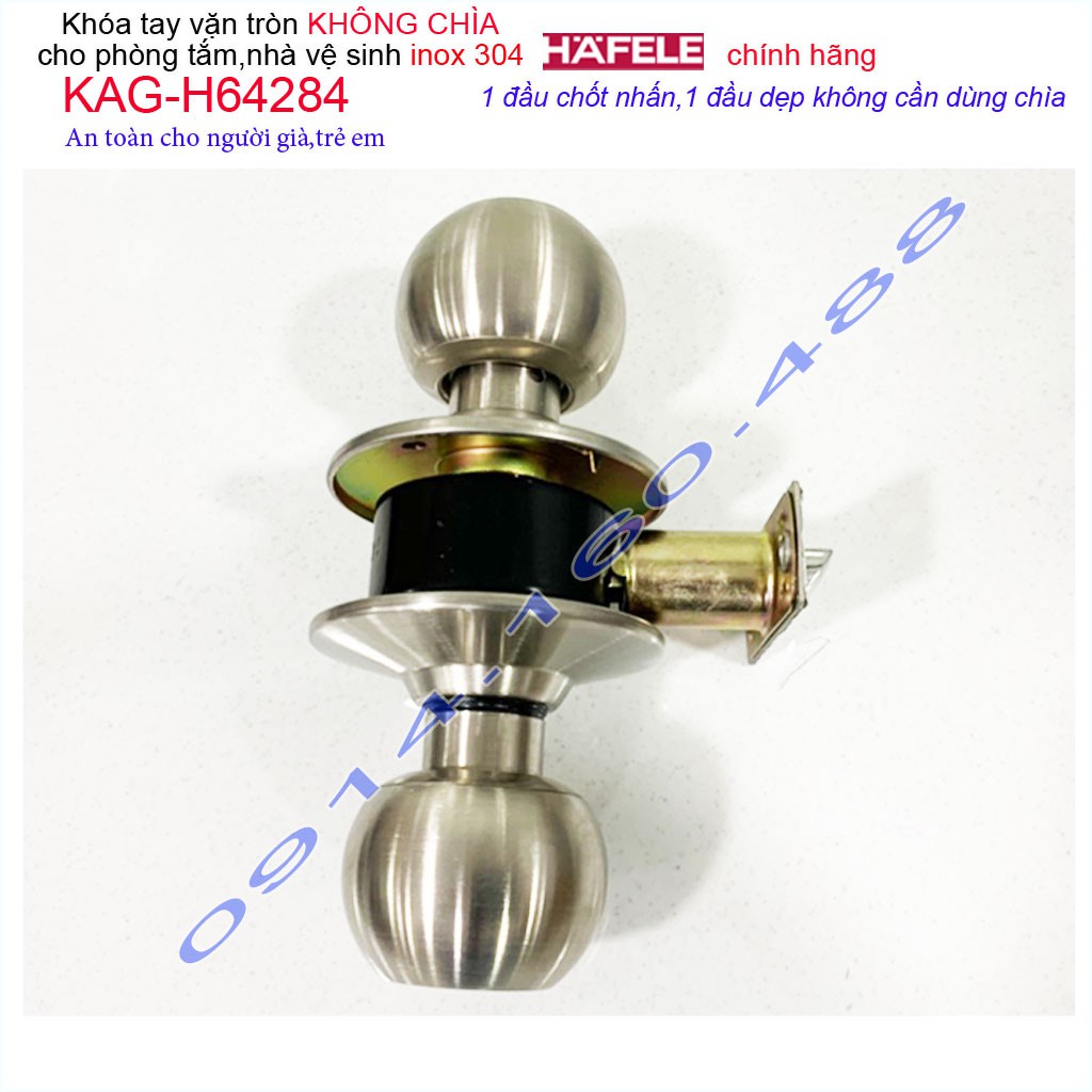 Khóa cửa WC Hafele KAG-H64284 cao cấp, khóa tay nắm tròn không chìa cho nhá tắm cao cấp siêu bền sử dụng tốt