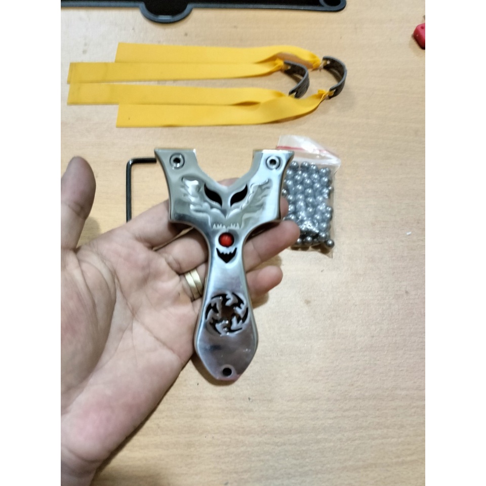 Ná Cao Su Inox Bóng Quỷ Cối Xay Gió 1 Ná 3 Dây 100 Bi