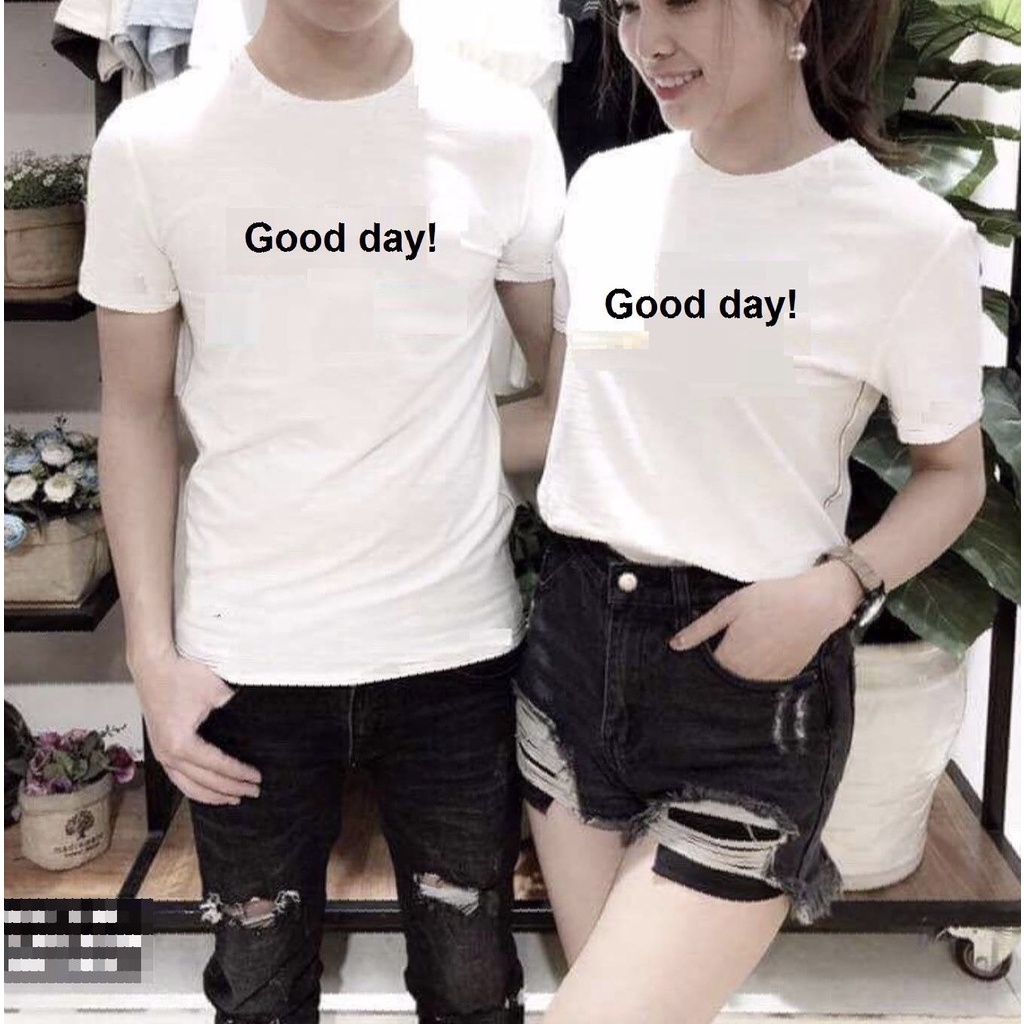 Áo phông viên cổ và thêu chữ đơn giản a2 [tnhung] | BigBuy360 - bigbuy360.vn