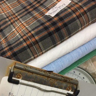 Vải linen, trắng, kẻ ( Minh Hoàng)