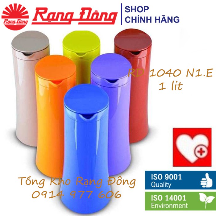 [CHÍNH HÃNG] Phích Đựng Nước Nóng, Pha Trà Rạng Đông 1 lít- Bảo Hành 1 Năm - Model: RD 1040 N1.E