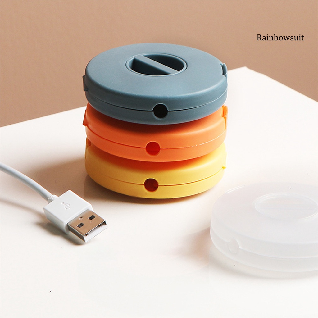 Hộp Quấn Dây Cáp Sạc / Tai Nghe Bằng Nhựa Tiện Dụng Mang Theo Du Lịch Nhiều Màu Tự Chọn