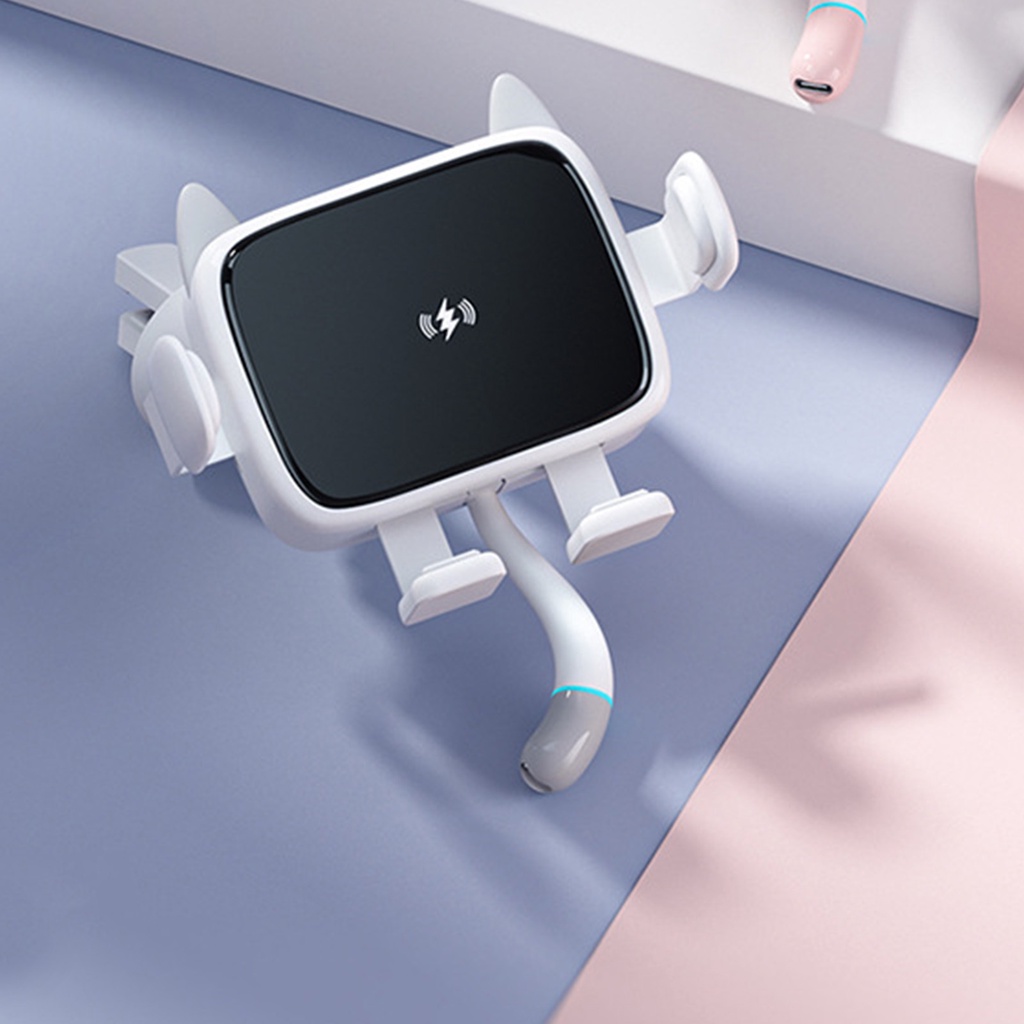 Hàng Sẵn Giá đỡ điện thoại trên ô tô 2 trong 1 sạc không dây 15W Kẹp tự cho Bảng điều khiển Thông gió【Southdakota051】