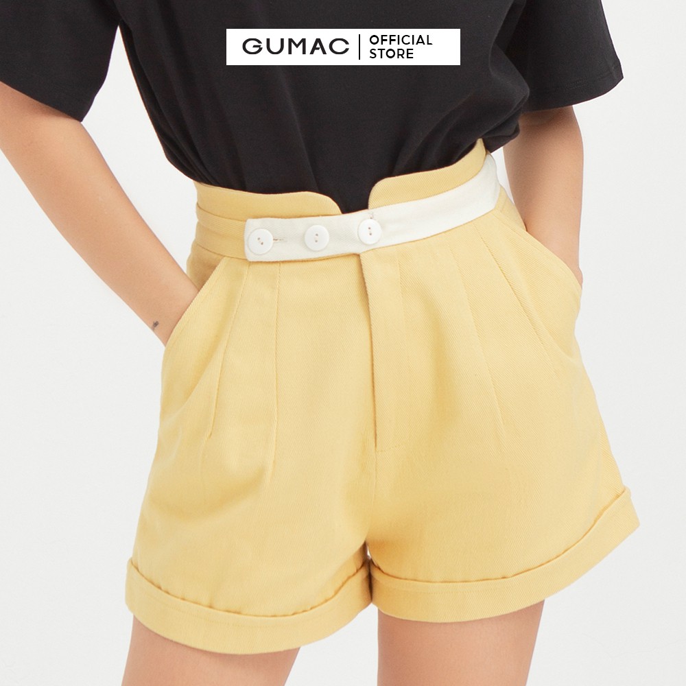 Quần short nữ 3 nút GUMAC phong cách năng động QB476 | BigBuy360 - bigbuy360.vn
