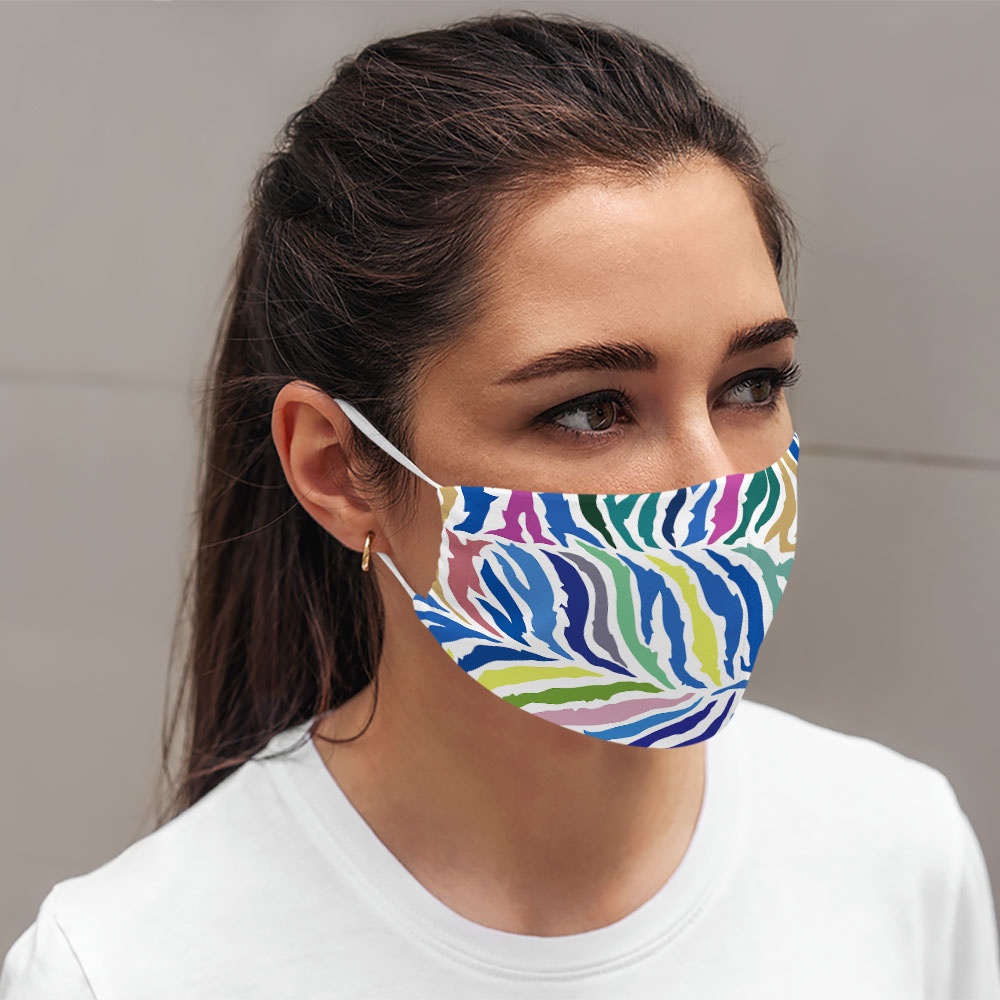 khẩu trang vải hà nội ANIMAL PRINT_1215 CARTWELL cotton 100%, ngăn bụi, kháng khuẩn, 2021 bảo vệ toàn diện