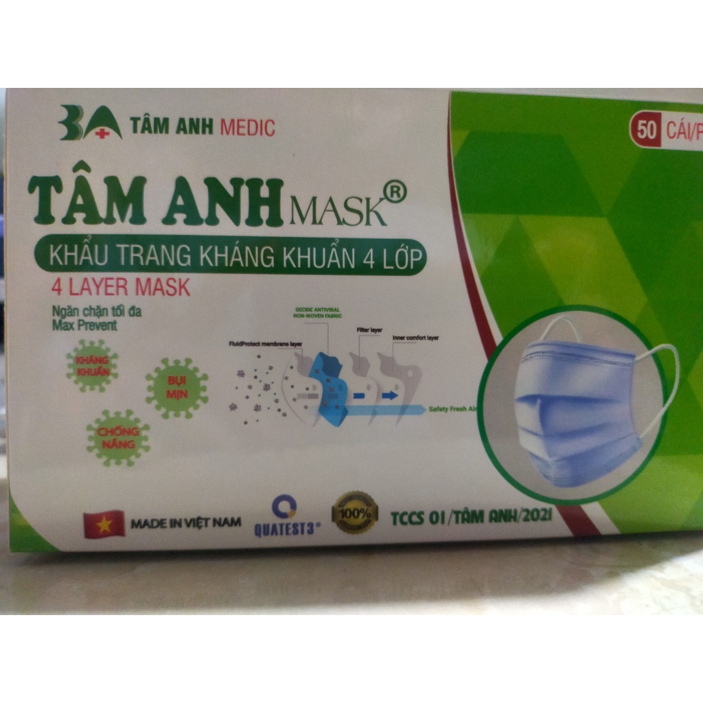Bịch 10 cái khẩu trang y tết 4 lớp cao cấp kháng khuẩn , mềm mịn_bao bì shop