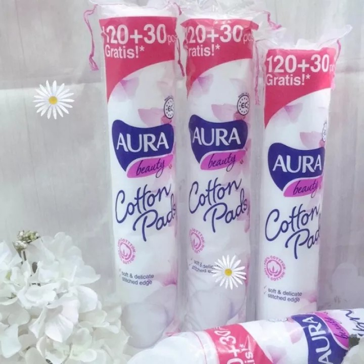 Bông tẩy trang Aura 150 miếng