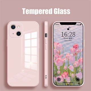 Ốp Điện Thoại Kính Cường Lực Cứng Sang Trọng Cho iphone 13 12 pro max 12 13 mini