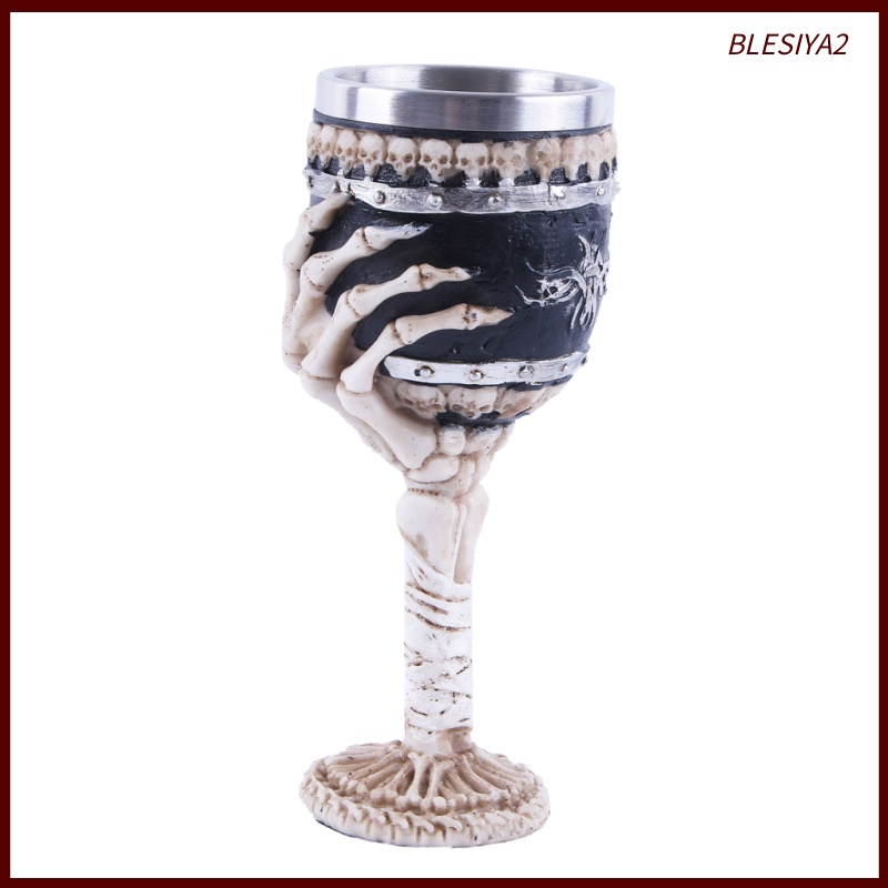 GOTHIC SKULL GOBLET~Alcohol Wine Glass~Bar Club Pub ~Halloween~Mug~Cup #1