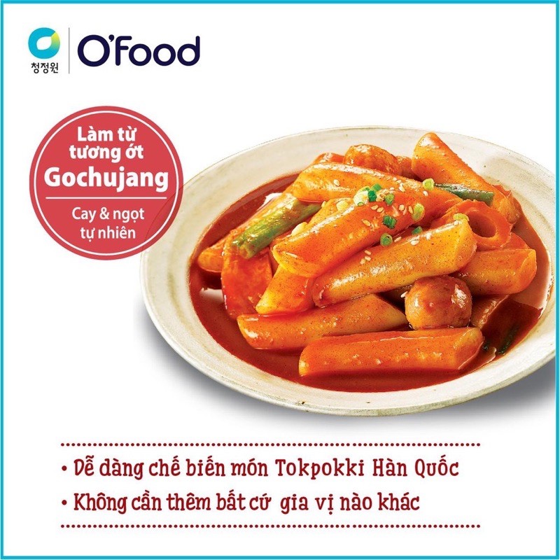 [ HÀNG CHÍNH HÃNG] Sốt tokpokki Hàn Quốc O'Food 120g, vị truyền thống và phô mai cay