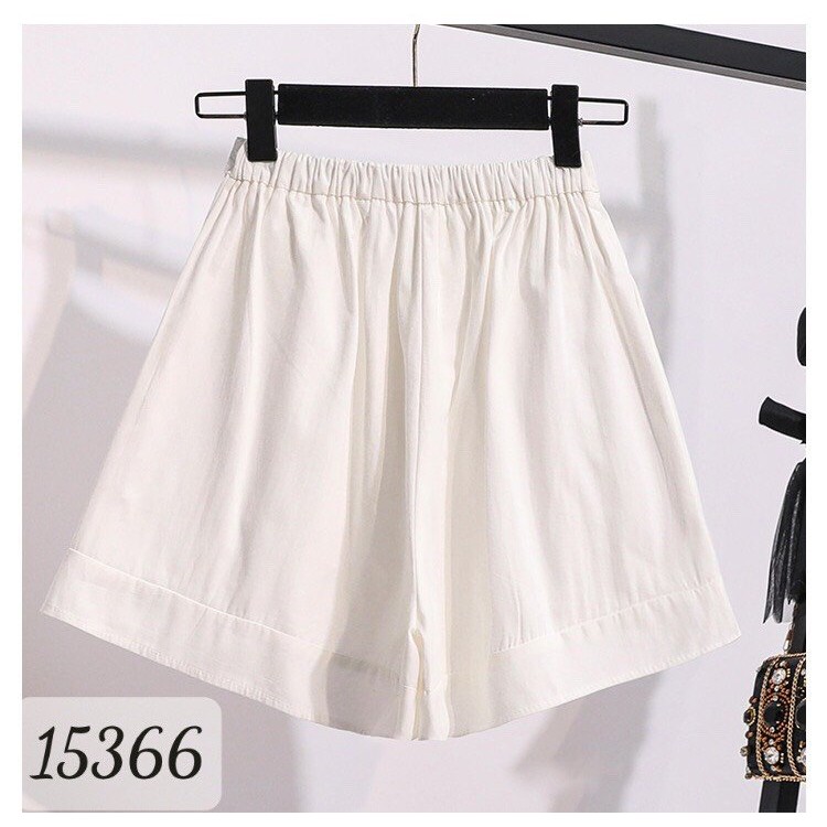 15366 - Trắng-XL,2x,3x,4x,5x,Đen-3x,4x,5x  - Quần BIG SIZE short váy lưng thun 2 túi | BigBuy360 - bigbuy360.vn