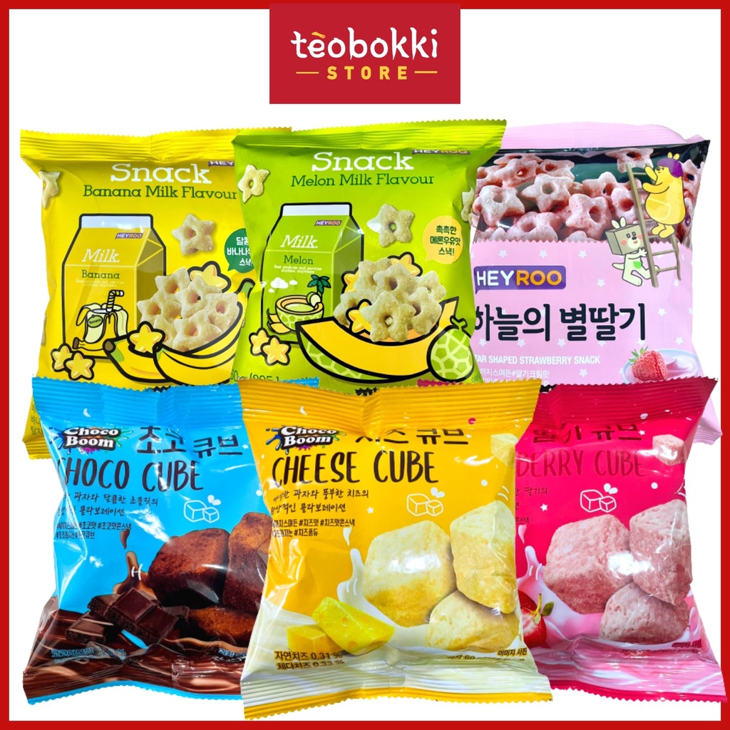 Snack Hàn Quốc nhiều vị (dâu/phô mai/choco/dưa gang/chuối)