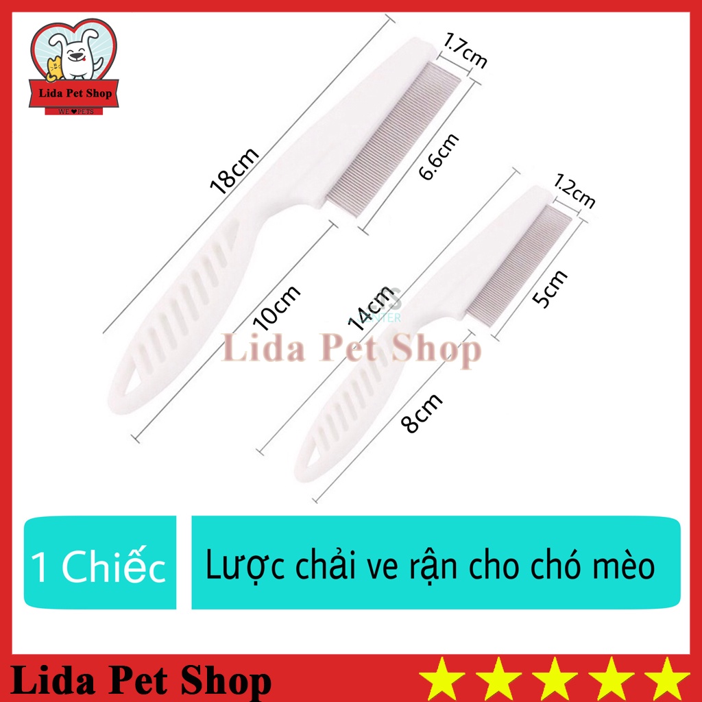 [FREESHIP] Lược chải lông chó Lược chải bọ chét cho chó mèo - Lida Pet Shop