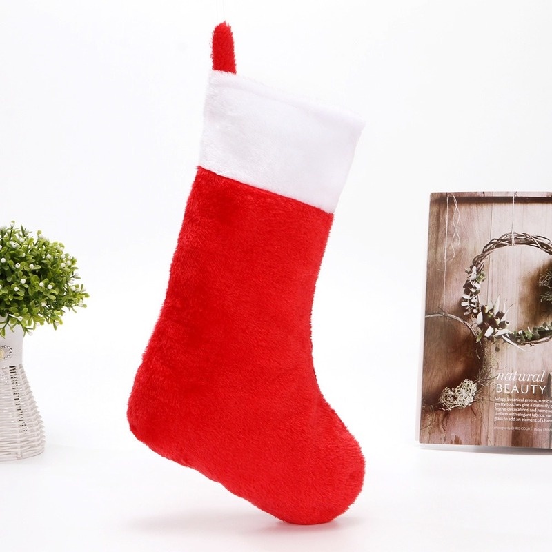 Vớ Treo Trang Trí Cây Thông Noel Màu Đỏ