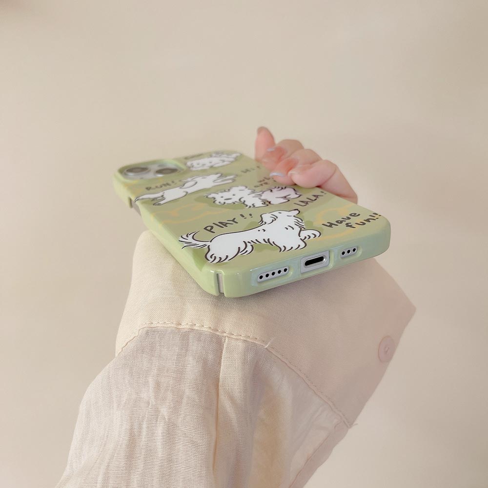 Ốp Điện Thoại Cứng Hình Chú Chó Cho IPhone X Xs XR XsMax 11 11ProMax 12 12Pro 12ProMax 13 13Pro 13ProMax 14 14Pro 14plus 14ProMax
