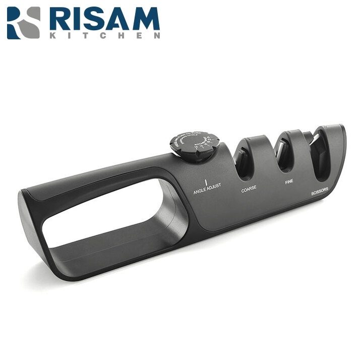 Dụng cụ mài dao, kéo 3 trong 1 cao cấp Risam RM-023 - Bảo hành chính hãng