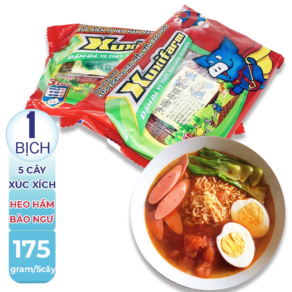 Xúc xích Xuxifarm vị Heo hầm nấm bào ngư | BigBuy360 - bigbuy360.vn