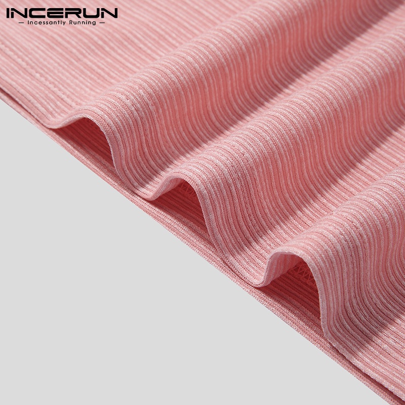 Áo ghi lê INCERUN dệt kim cố chữ V đơn giản 2 màu tùy chọn thời trang cho nam