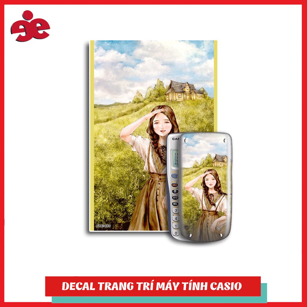 Decal trang trí máy tính Casio/Decal trang trí máy tính Vinacal Dễ Thương 085
