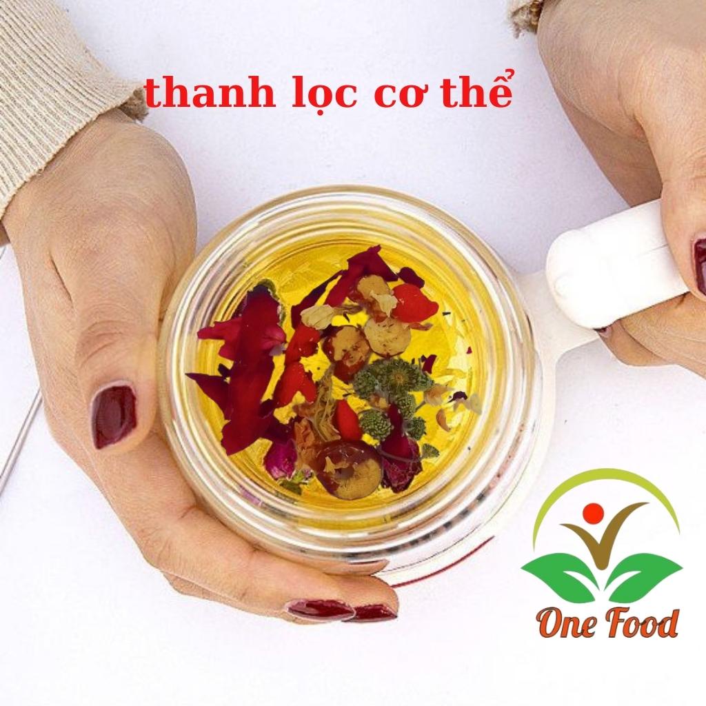 Trà Thảo Mộc Nụ Hồng Tam Thất , Detox Thanh Lọc Cơ Thể OneFood68 Bổ máu, Ngủ ngon, Giảm Cân, GIữ Dáng, Đẹp Da
