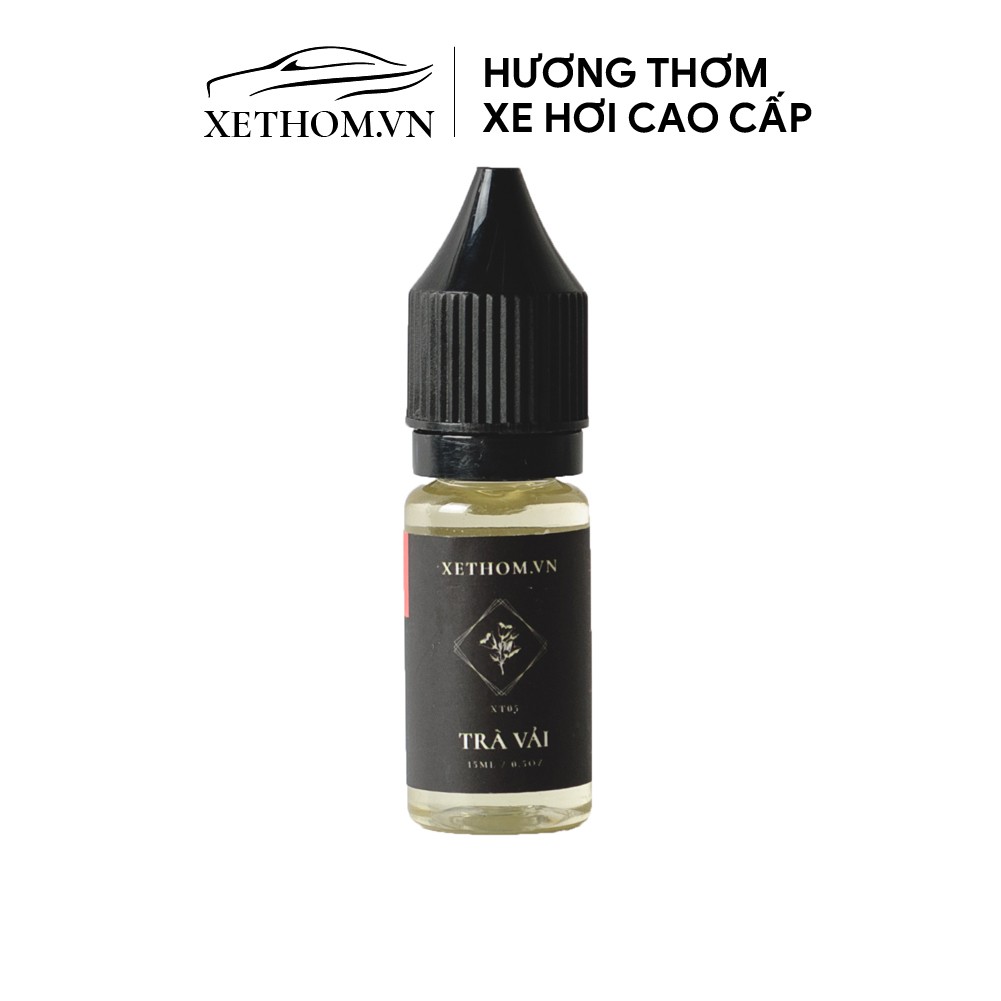 Nước hoa xe hơi cao cấp - Chai bổ sung - refill / bổ xung mùi hương TRÀ VẢI - Best seller - chai refill 15ml [XETHOM]