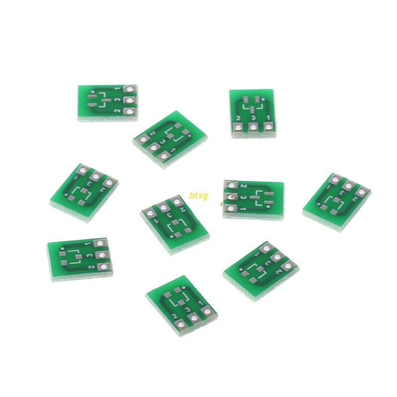 Bộ 10 Bảng Mạch Chuyển Đổi Hai Mặt SMD SOT23-3 Sang DIP SIP3 DIY